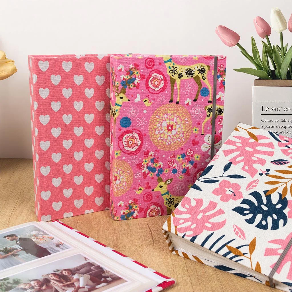 Album photo imprimé en lin, 200 pochettes 4×6 pouces, album souvenir pour mariage, bébé, famille et collection d'anniversaires