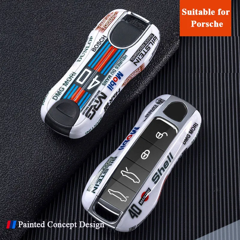 

Car Key Case Cover Shell Suitable for Macan Cayenne 718 Panamera 911 Taycan