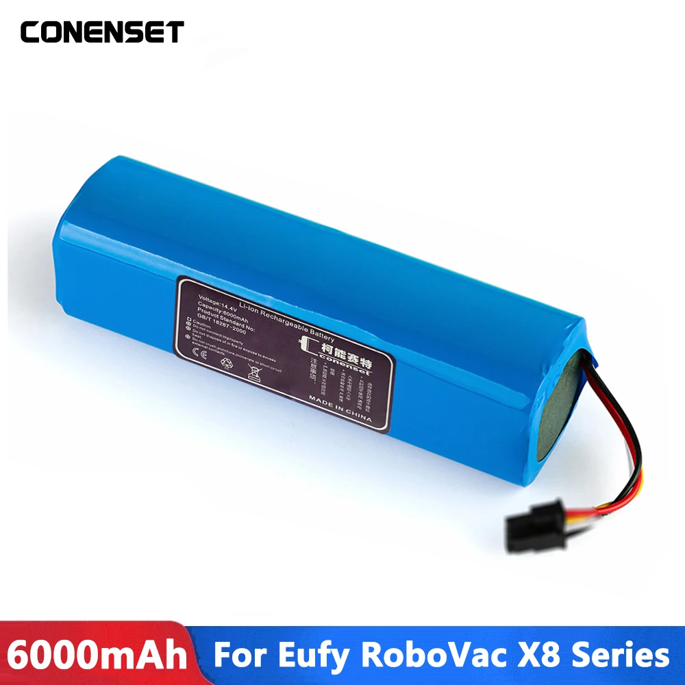 Aibatt 5200 mAh reservebatterij voor Eufy Robovac X8, RoboVac X8 Hybrid, RoboVac X8 Hybrid White, RoboVac X8 White, T226X stofzuiger, accu voor Eufy PA61 (14 ,4 V / 74,88 mWh