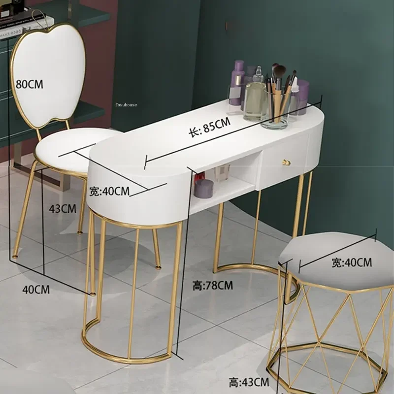 Nordic Wrought Iron Nail Tables For Commercial Furniture Manicure Table Creative Light Luxury Economical Upscale Mesa Manicura