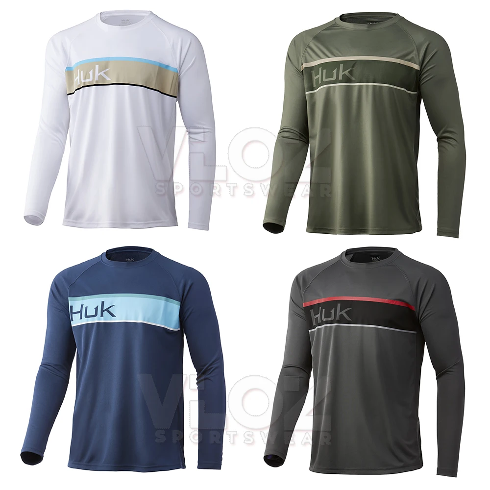 Men's Fishing Apparel Huk Sunscreen Sportwear Long Sleeve Breathable Uv