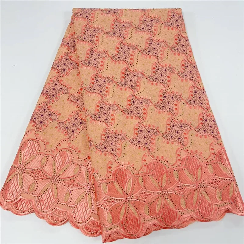 5 ráhno švýcarský textilie nejnovější těžký korálkový výšivka africký 100% bavlna voálové krajky oblíbený dubaj styl pro svatební večírek 9L021801