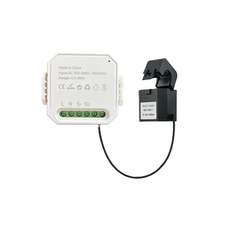 WiFi Energy Meter with App Monitor - 80A, 1/2 Channel, Solar Power Management, AC 100V/240V
