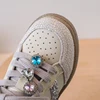 Spring Autumn New Children's Cricket Shoes Super Beautiful Rhinestone Jewel Girls' Comfortable Casual Dirty Shoes 4-15 Years Old 6