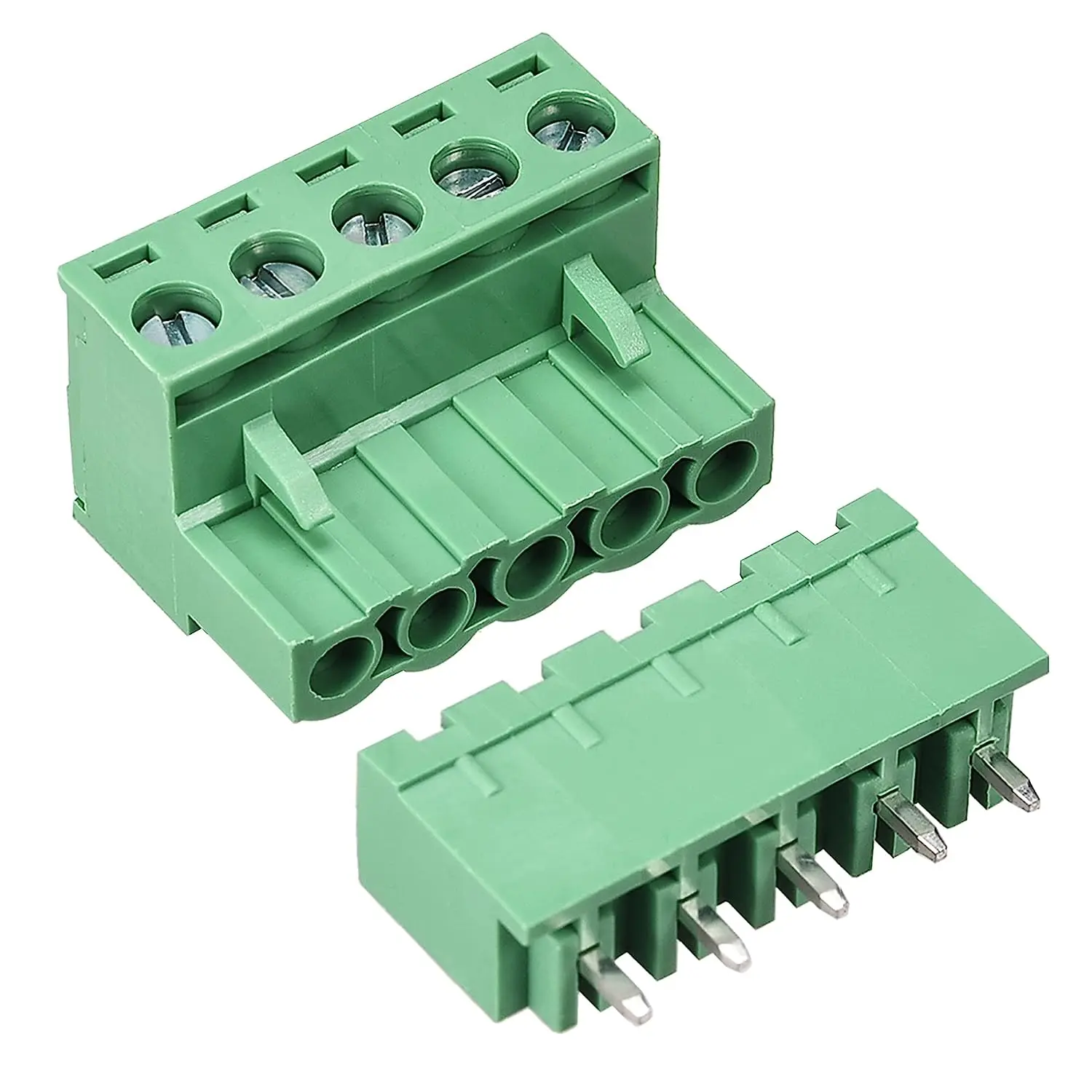 

Keszoox 5.08mm Phoenix Connectors 5 Pin 5.08mm Pitch Male Female PCB Screw Terminal Block 5 Sets