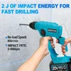 2in1 Brushless Electric Hammer Cordless Electric Impact Drill Multi-function Rotary Electric Pick Tools for Makita 18V Battery 2