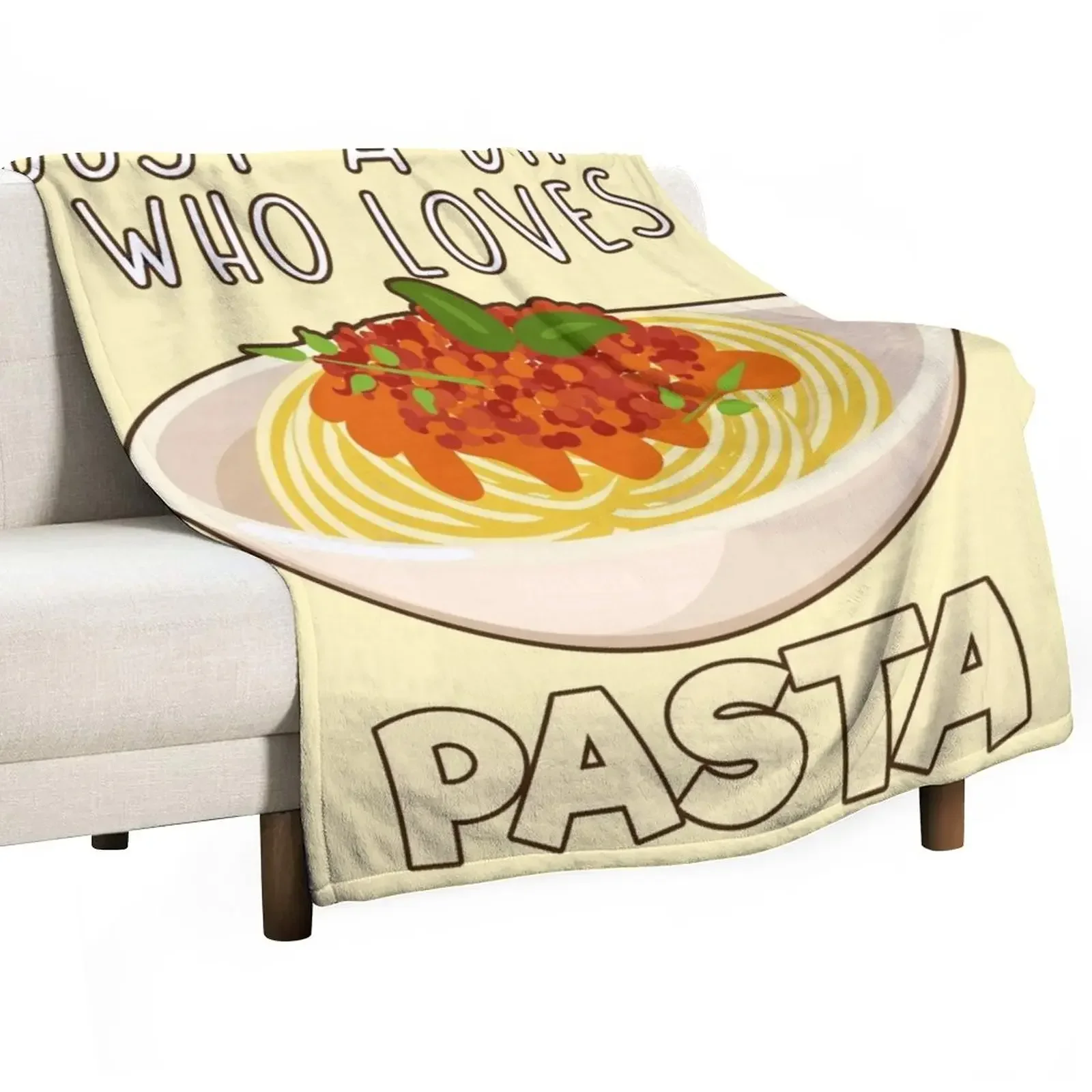 

New Just A Girl Who Loves Pasta. Throw Blanket Plaid Blankets Sofas Of Decoration Blankets
