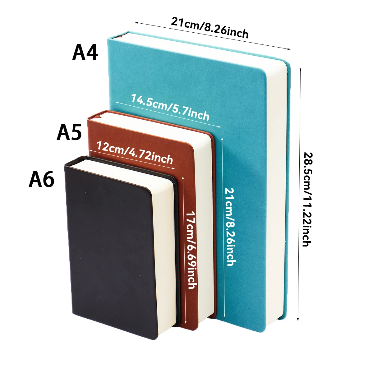 슈퍼 두꺼운 노트 의제 플래너 660 페이지 빈 내부 PU 가죽 소프트 커버 스케치북 저널 일기 노트 편지지