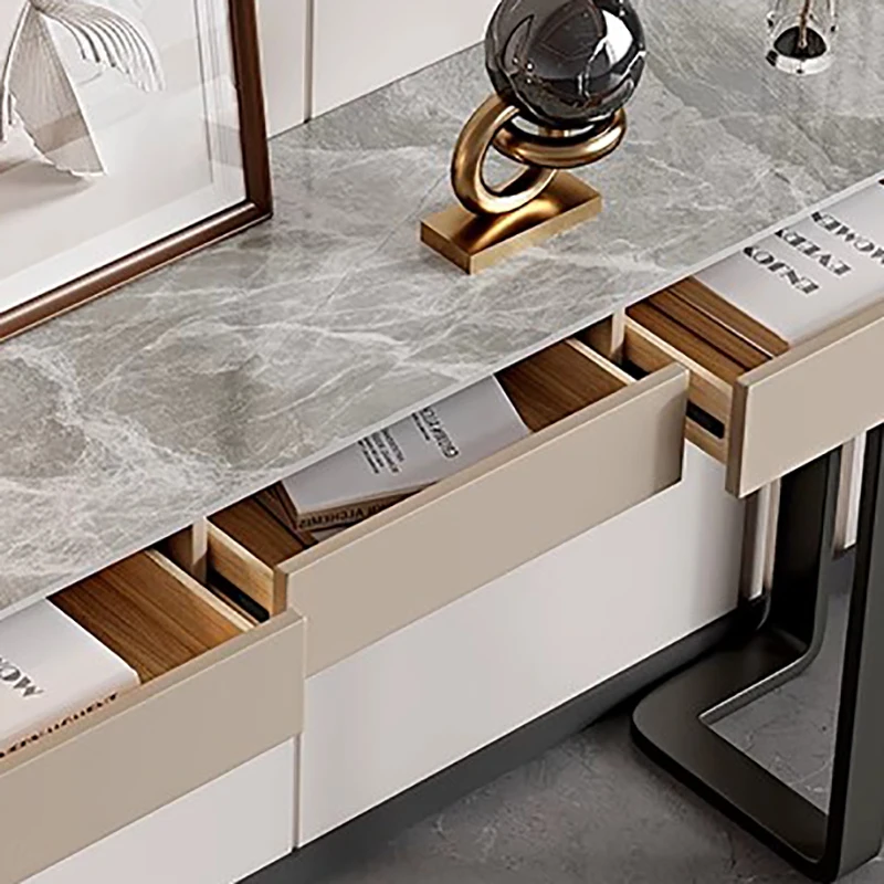Consolle di lusso italiana con contenitore Sottile consolle da ingresso per soggiorno Rettangolo Glam Woonkamer Tafel Furniture - immagine 3