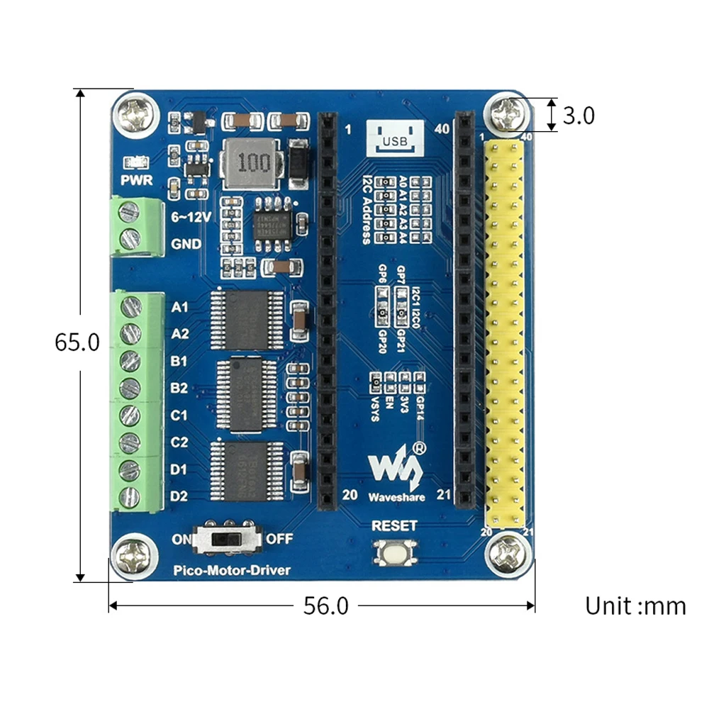 DC  ̹ ,   Ȯ , 4  DC Motos 12C ̽, PCA9685 PWM ̹ Ĩ  ׼