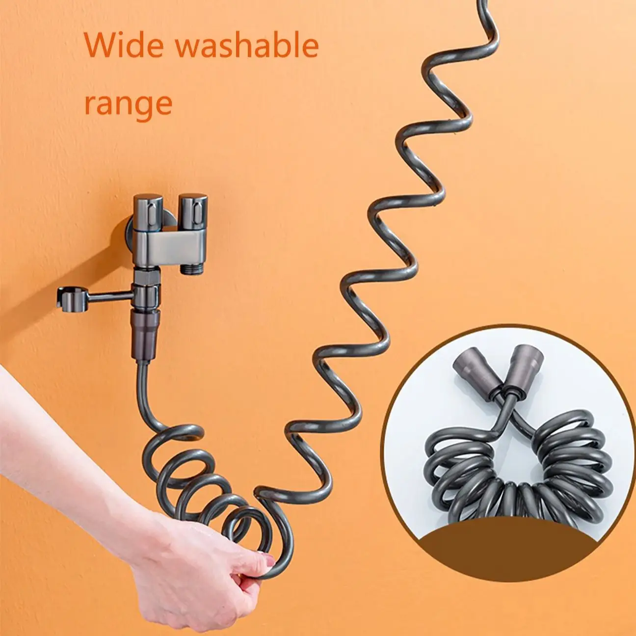 Handheld Bidet Sprayer Toilet Bidet Toilet Sprayer Set Spray Water Bathroom Shower Toilet sprinkle gun Angle Valve Accessories 3