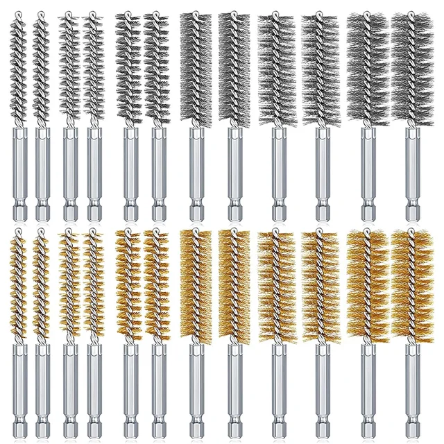 Brosse de perçage en acier inoxydable, fil torsadé, brosses de nettoyage pour perceuse électrique, outil d'impact, nettoyage 1