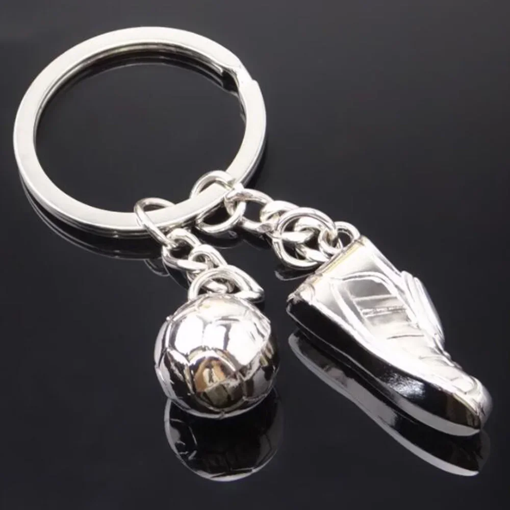 Description Picture 5 of itemCreative Football Shoes Keychain Metal Soccers Basketball Pendents Team Fans Sports Souvenir Gifts Man Car Key Holder Accessory