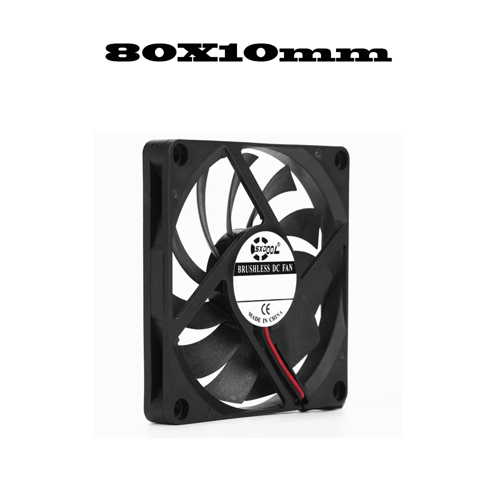 Refrigeração Axial Brushless do Motor Case Ventilador Silencioso 2pin Rolamento Luva 40 mm 50 mm 60 mm 70 mm 80 mm 92 mm 120 mm dc 5v 12v 24v de - Imagem 6