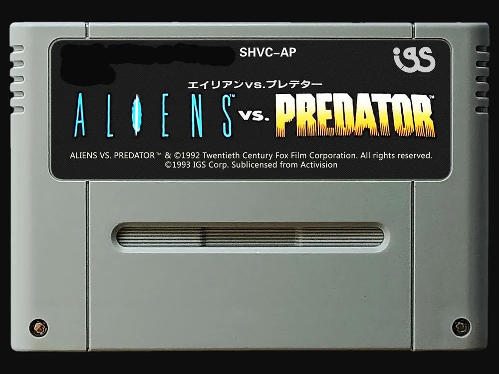 

16-битные игры ** пришельцы против. PREDATOR (японская версия NTSC!)