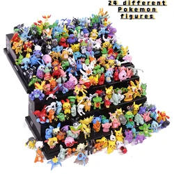 TAKARA TOMY figuras de acción de Pokémon para niños, 24 piezas de diferentes estilos, 2,5 3cm, 24 piezas/bolsa, regalos de cumpleaños