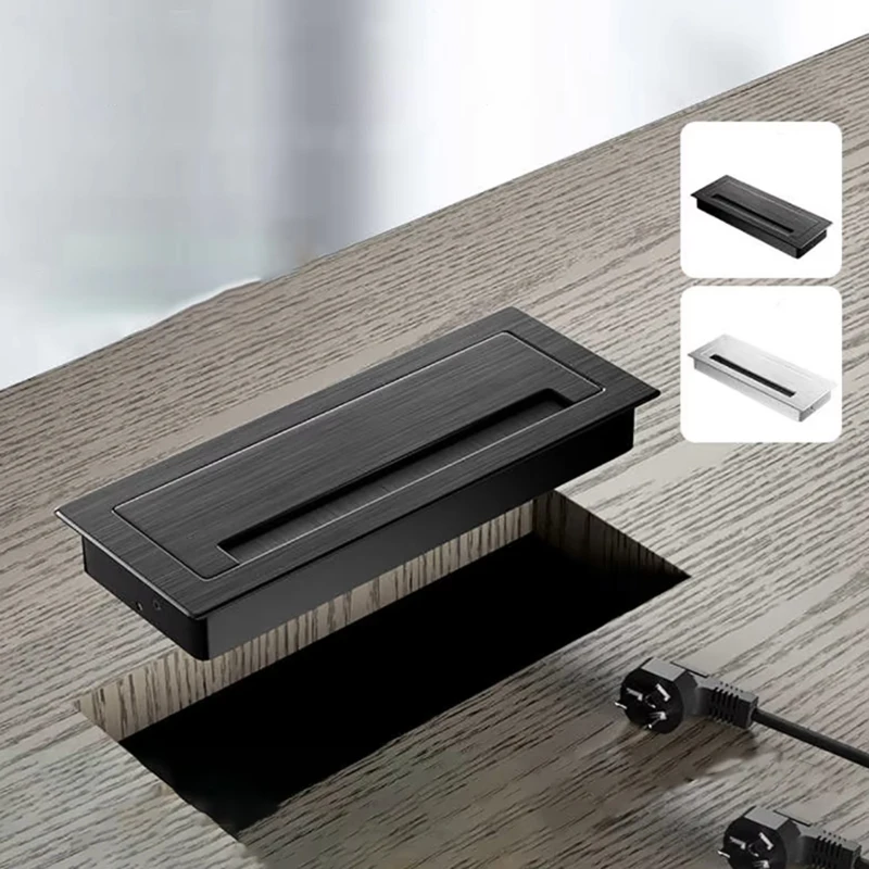 Metal Threading Box 1Pcs Aluminum Alloy Office Furniture Threading Box Hardware Desktop ...