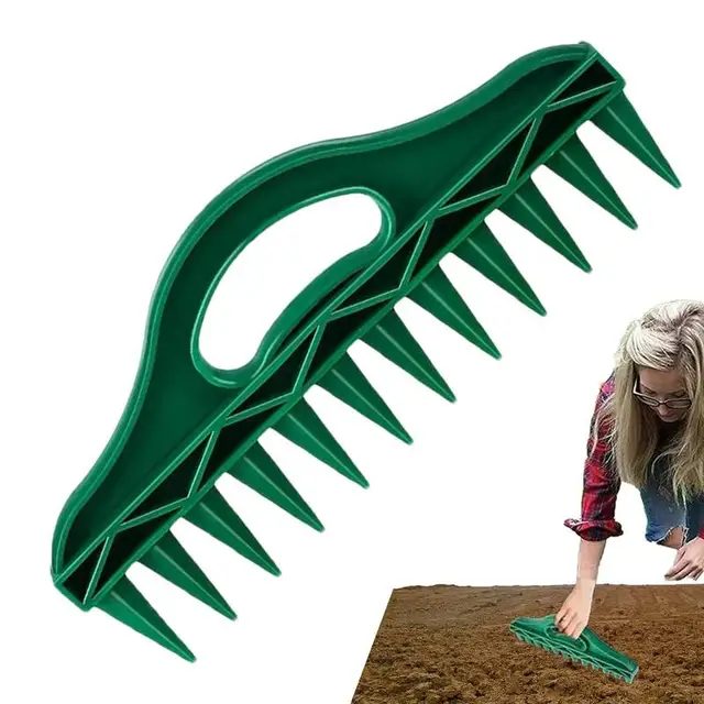 Vetőmag Lyukasztó 12 Lyukak Talaj Ásó Ültetése Nem Csúszás Fogantyú Hordozható Vetőgép Távtartó Kézi Ásás Ültető Fortranszplanting - Image 2