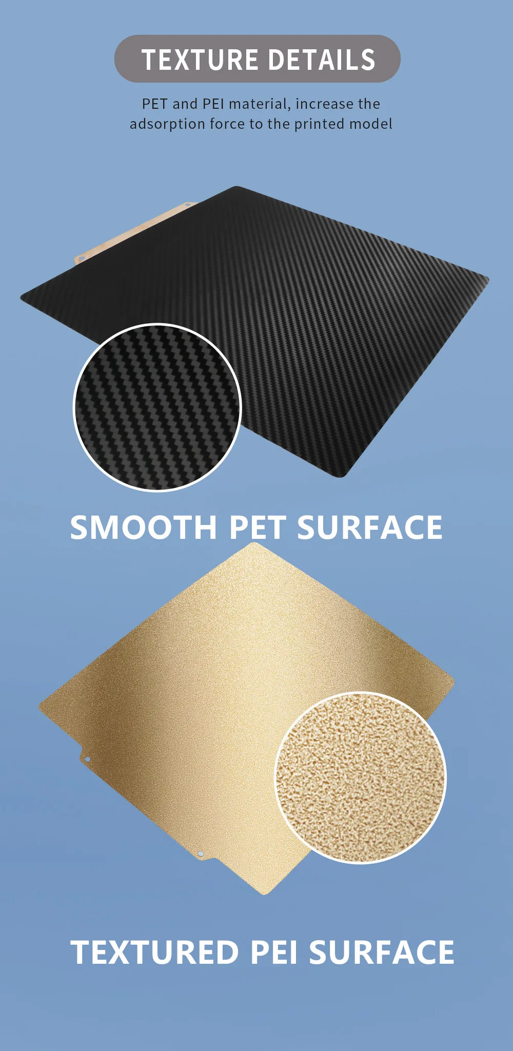 de construção Hot Bed, PET liso, base