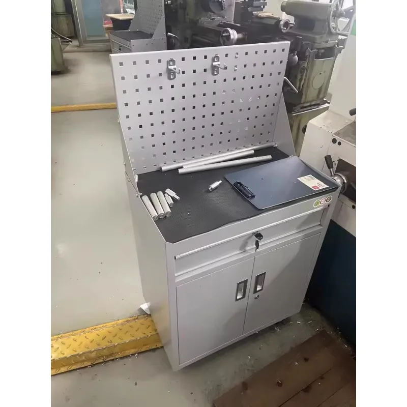 다기능 창고 보관 도구 캐비닛 2도어 이동식 카트 바퀴 손잡이 포함 산업 작업장용