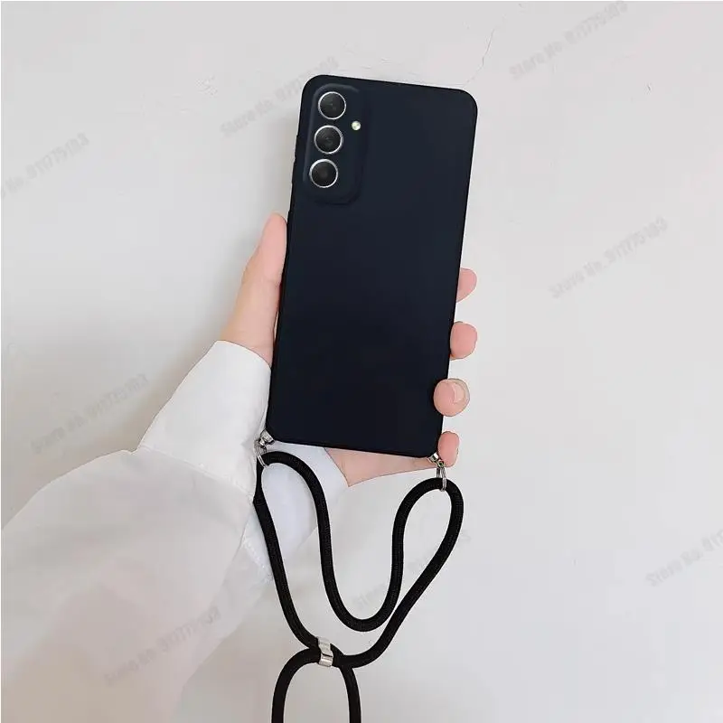 Soft Silicone Crossbody Lanyard Protective Phone Case with Camera Lens Cover