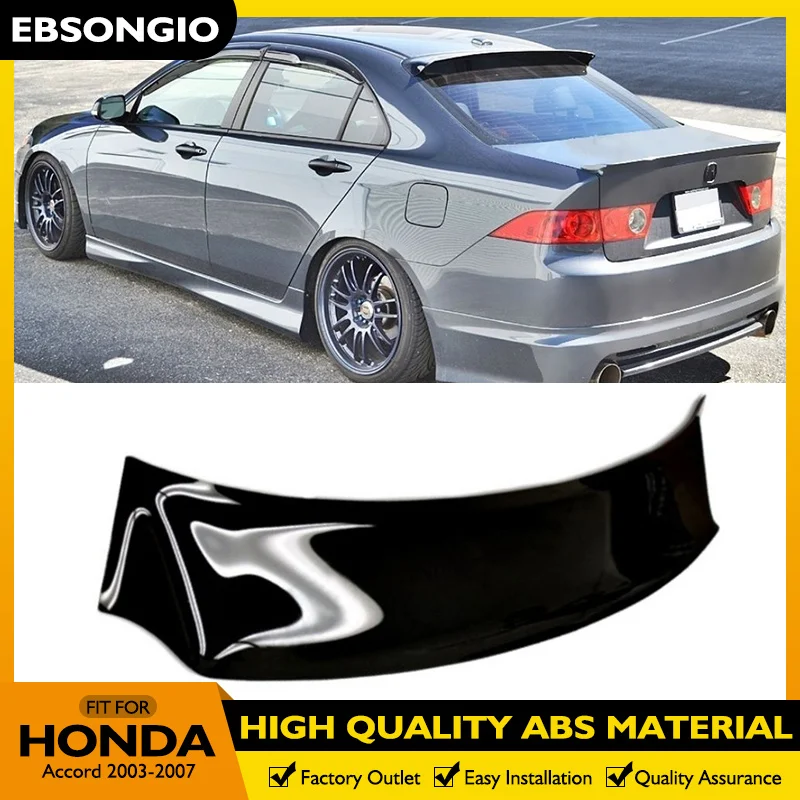 

EBSONGIO для Honda Accord CL7 CL9 4 двери 2003-2007 спойлер на крышу ABS внешний задний окно козырек украшение крыла багажника автомобильный Стайлинг