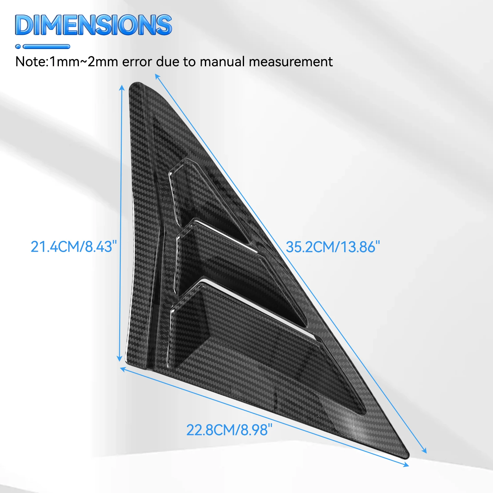1 paar Hinten Seite Air Vent Fenster Panel Viertel Scoop Lamellen Abdeckung Für Honda Civic 10th Fließheck Typ R 2016-2021 Carbon Faser – Detail 5