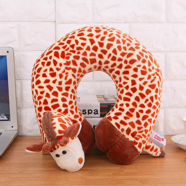 Cute Cartoon Animal Shape U-shaped Pillow Cervical Pillow Adult Baby Travel Neck Pillow Nap Office Car Sleeping Pad