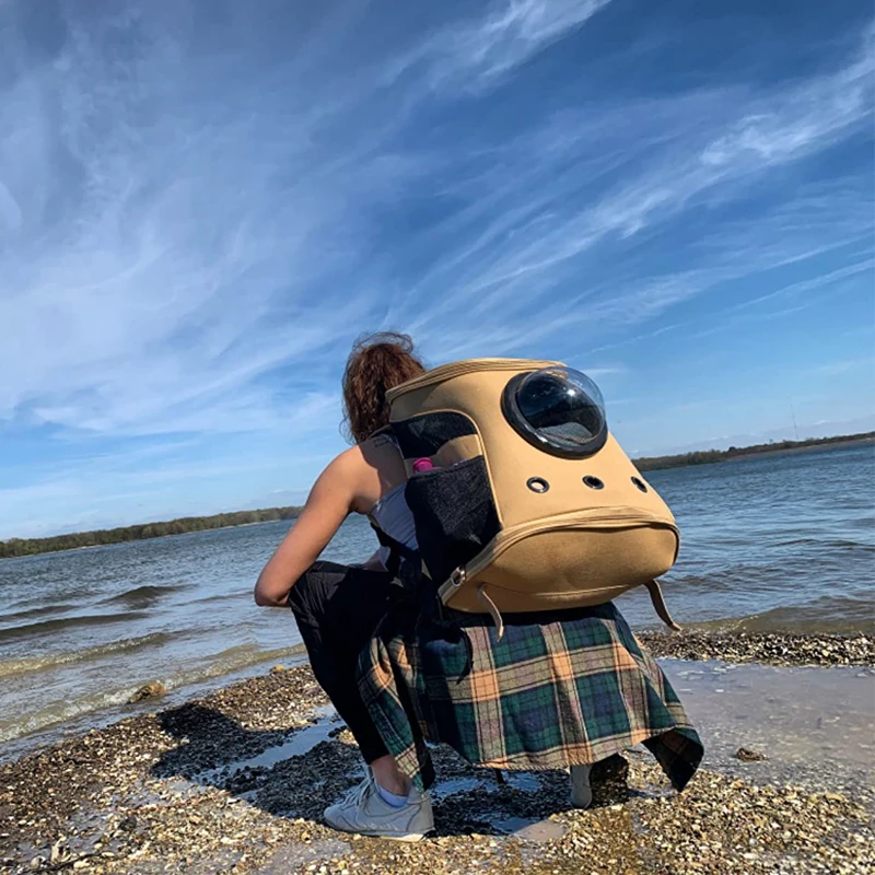 Cat Bag Portable Backpack Pet Bag Cat Carrier Shoulders Breathable Large Capacity Portable Backpack Carrier