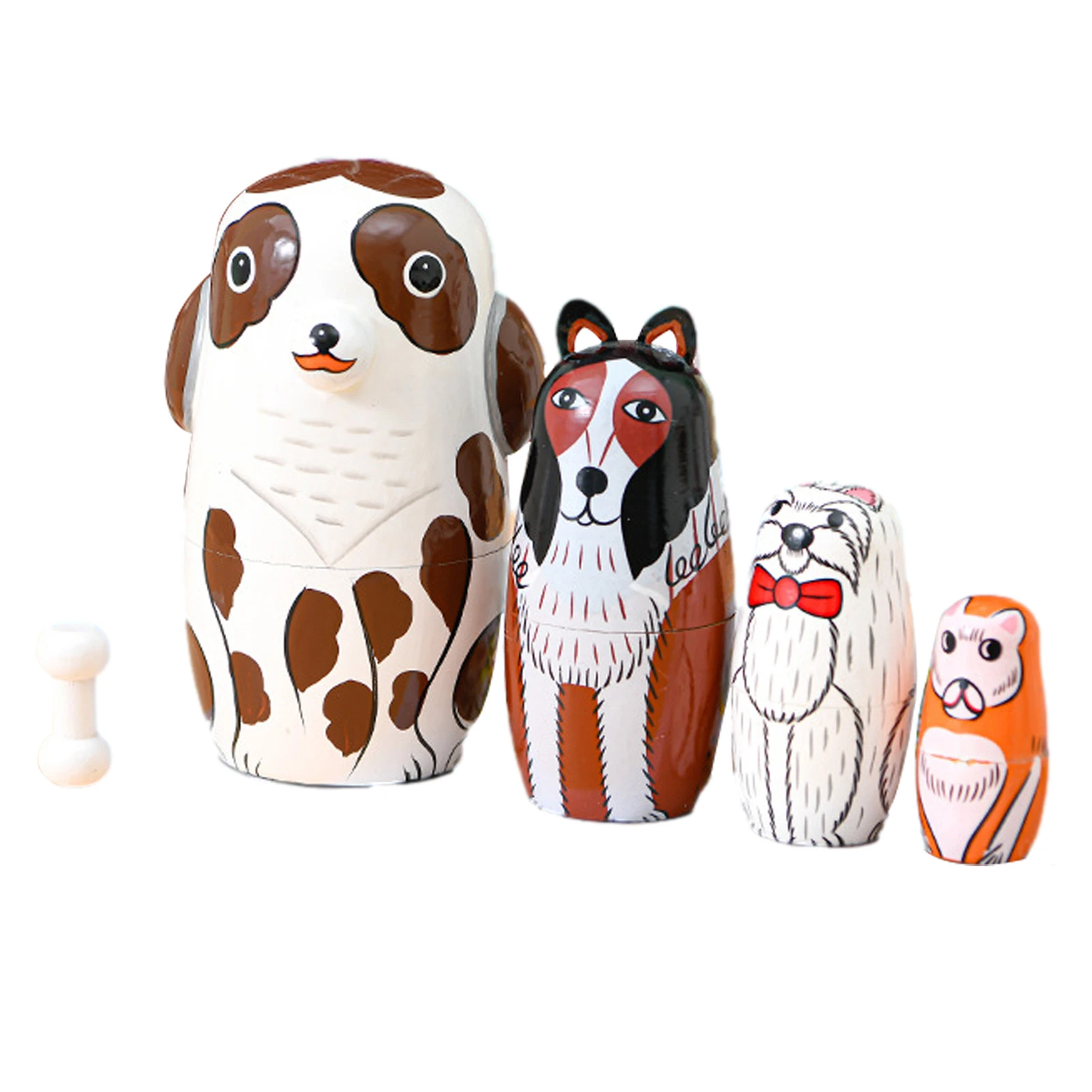 1 Set Wood Russian Nesting Dolls Matryoshka Dolls Babushka Handmade Animal  Pattern For Kids Children - Color & Shape - AliExpress