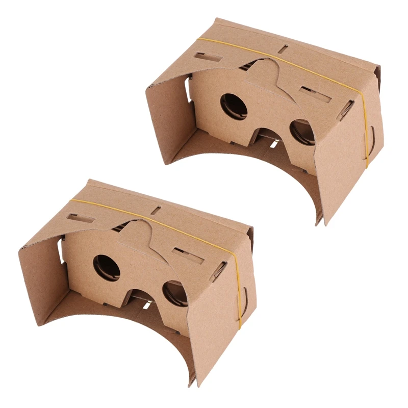 2X 6 pollici fai da te 3D VR occhiali per realtà virtuale Hardboard per Google cartone