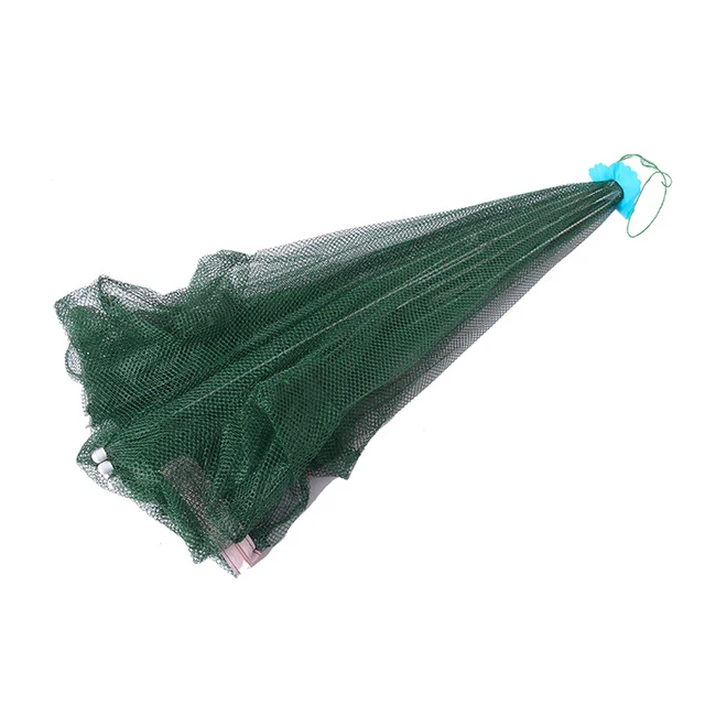 Foldable Fishing Nets 8 Holes 8 Sides 28.3 x 10.2in Upgrade Large Space  Folded Fishing Bait Trap For Fish/Crab/Shrimp - AliExpress