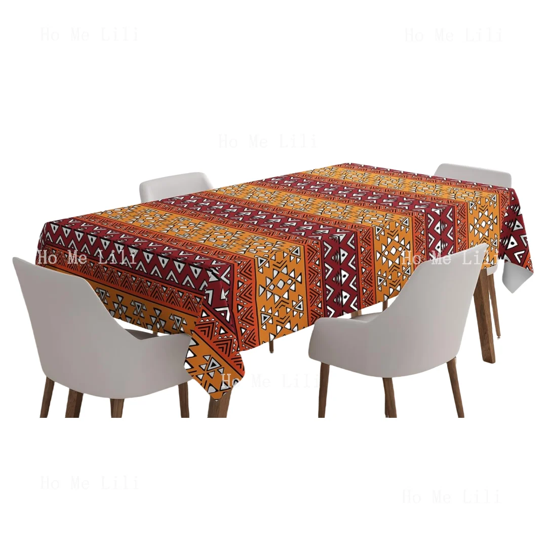 Скатерть Ambesonne Этническая в стиле майя, горизонтальная Эзотерическая ткань с геометрическим принтом в латиноамериканском стиле, для столовой, кухни, Декор
