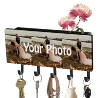 Personalized Key Holder for Wall, Custom Key Hooks with Photo, Key Organizer Rack, Key Hanger for Entryway, Hallway, Kitchen 1