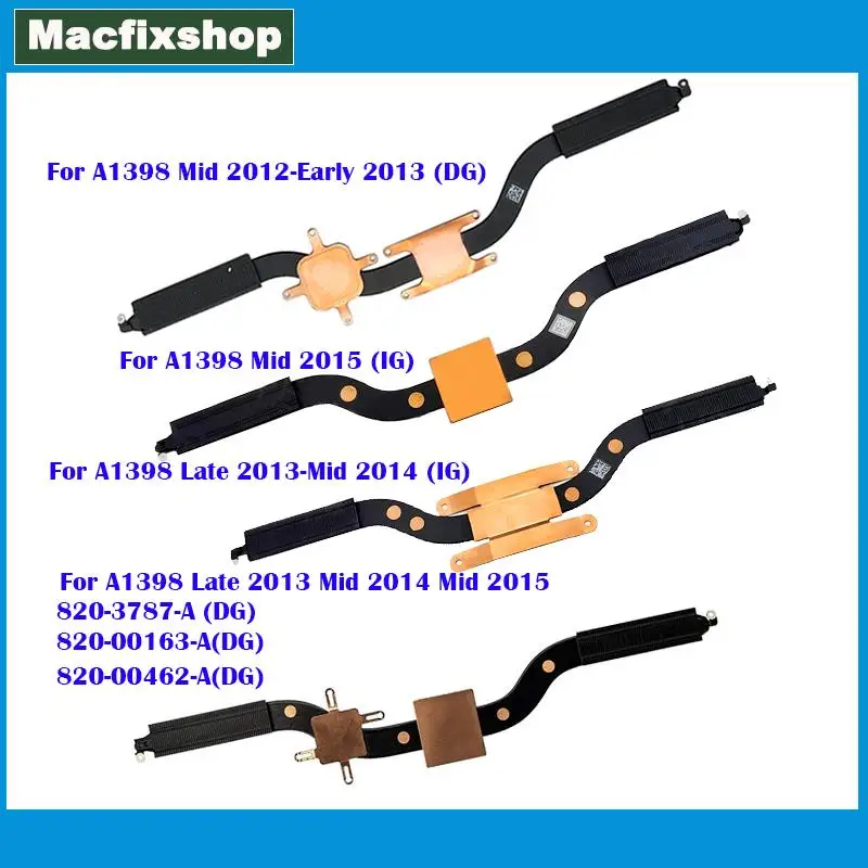 Originale Per Macbook A1398 Dissipatore Di Calore 2012 2013 2014 2015 820-3332-A 820-00138-A 820-3662-A 820-3787-A 820-00462-A 820-00163-A