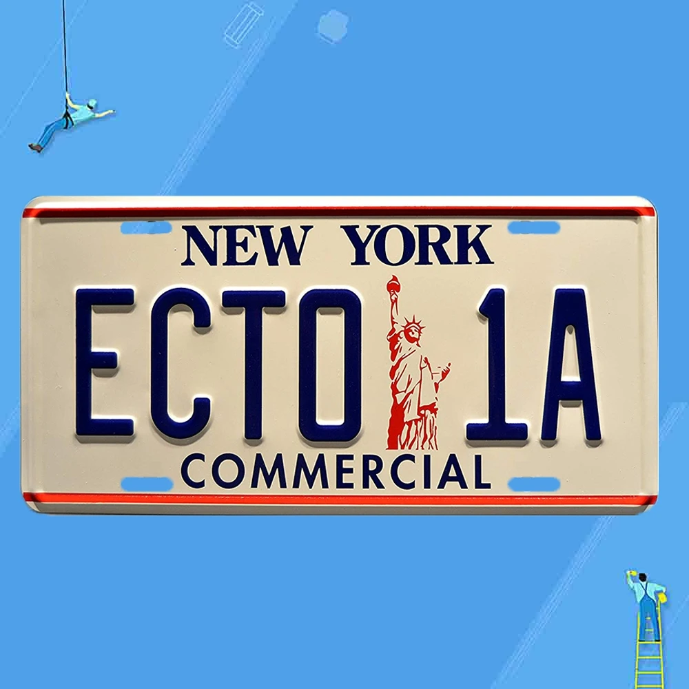 

Ghostbusters Hearse ECTO 1A Metal Vanity Prop License Plate