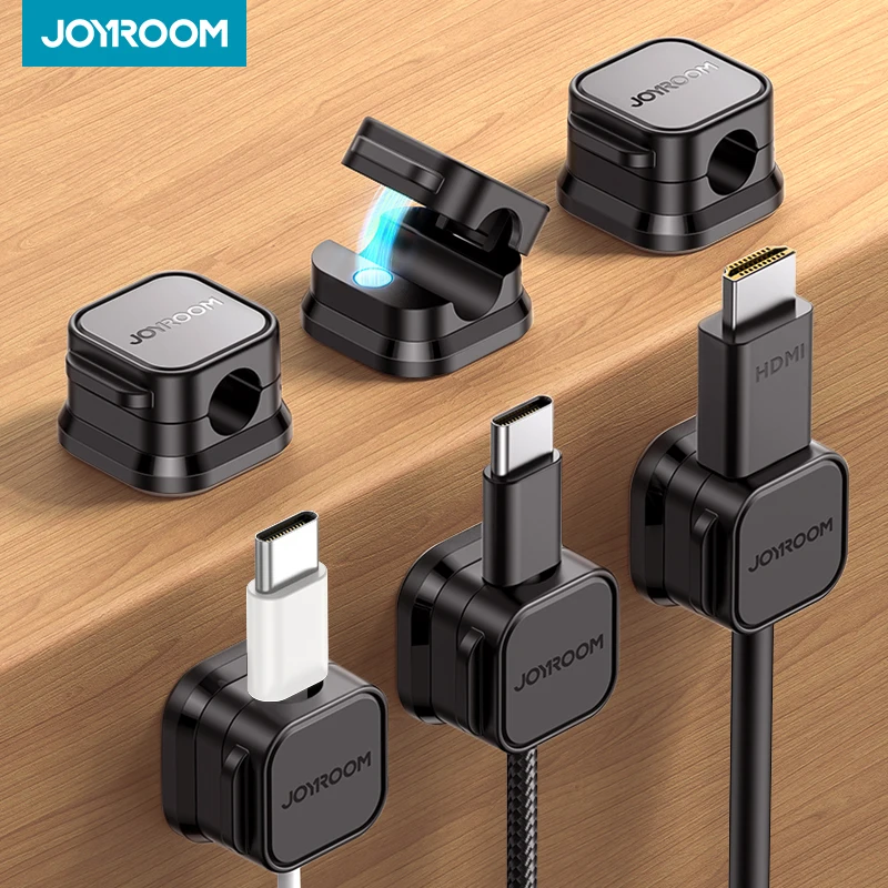 Joyroom 3/6 Pcs 마그네틱 데스크 케이블 관리 주최자 케이블 클립 코드 ..