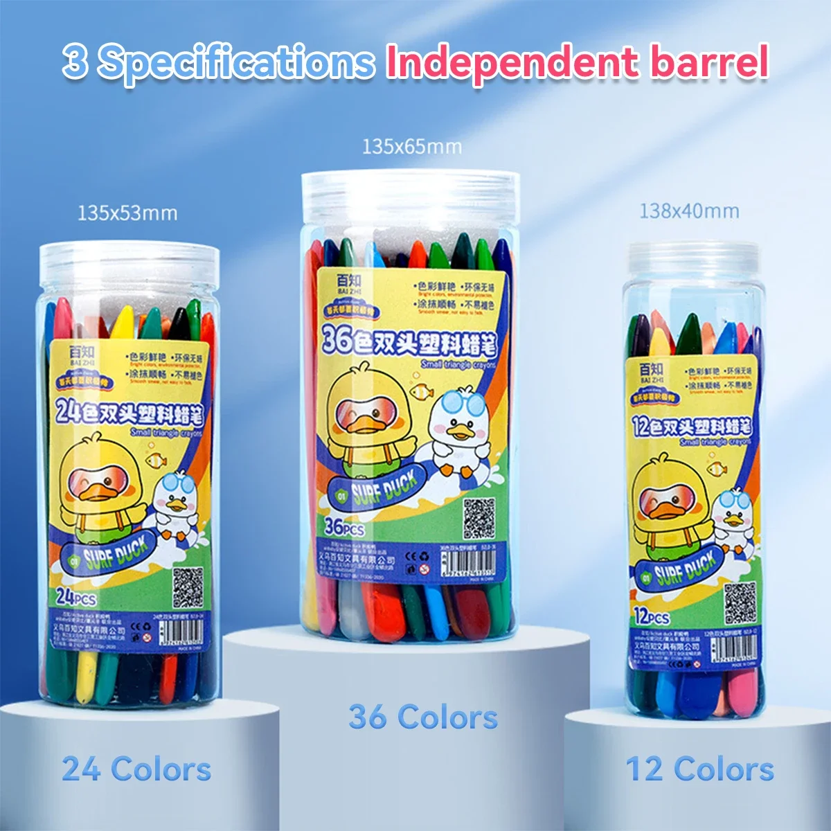 Vibrant Triangle Crayons - Non-Messy, Double-Ended Oil Paint Sticks