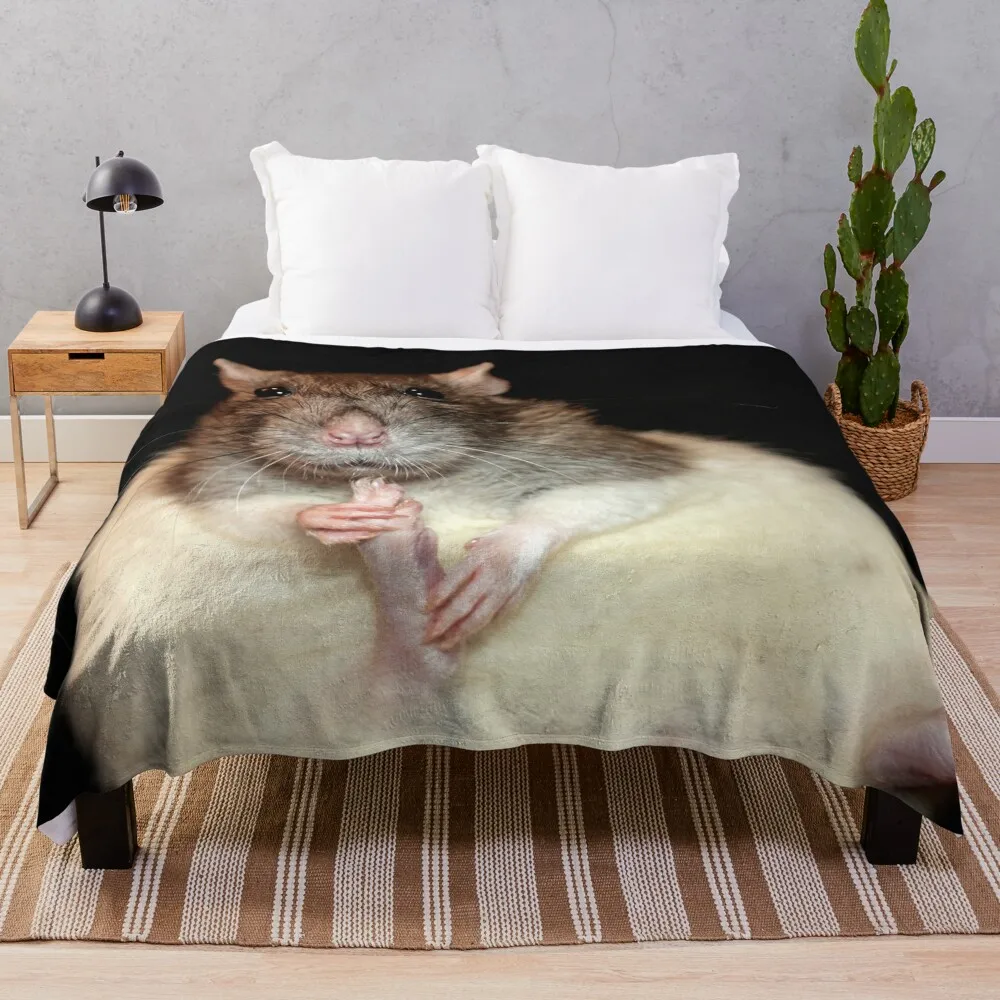 

Cute rat Throw Blanket for sofa Soft Blankets
