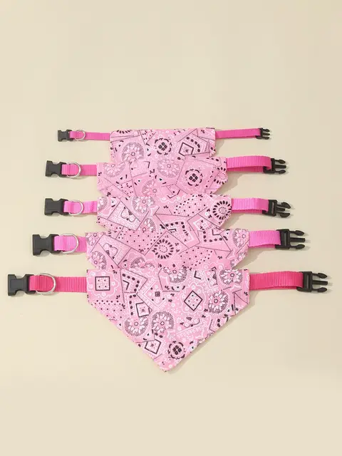 애완견의 스타일과 안전을 위한 조절 가능한 패턴 반다나