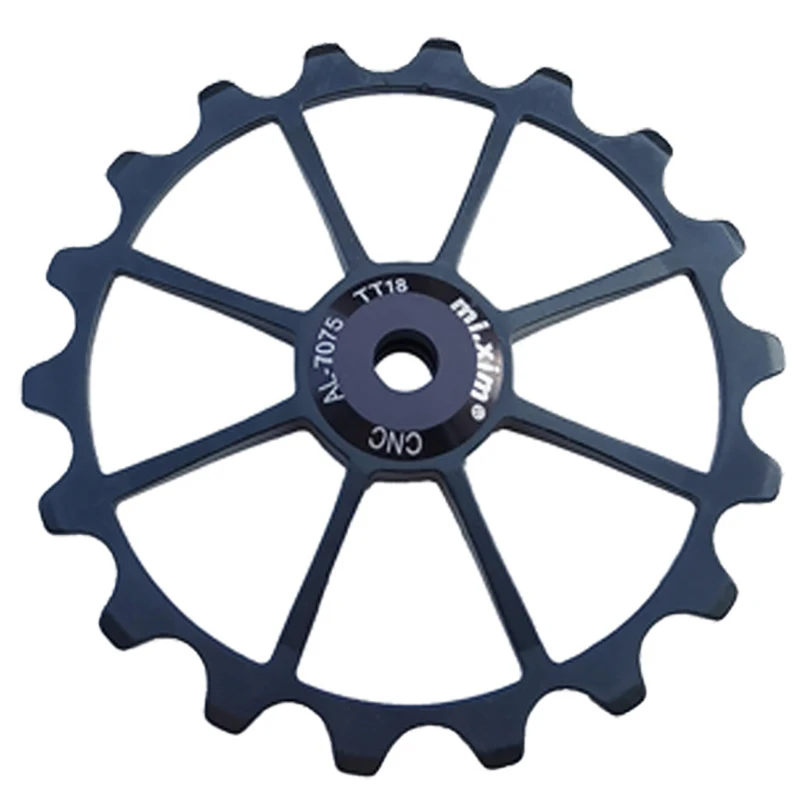 Mi.Xim 18T Mtb Bicicletta Deragliatore Posteriore Jockey Ruota Bici Guida Rullo Puleggia Per 7-12 Velocità Nero