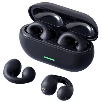 Auricolare Bluetooth 5.3 Cuffie a conduzione ossea wireless Clip orecchio Musica con cancellazione del rumore Chiamata HD Auricolare da gioco sportivo 1