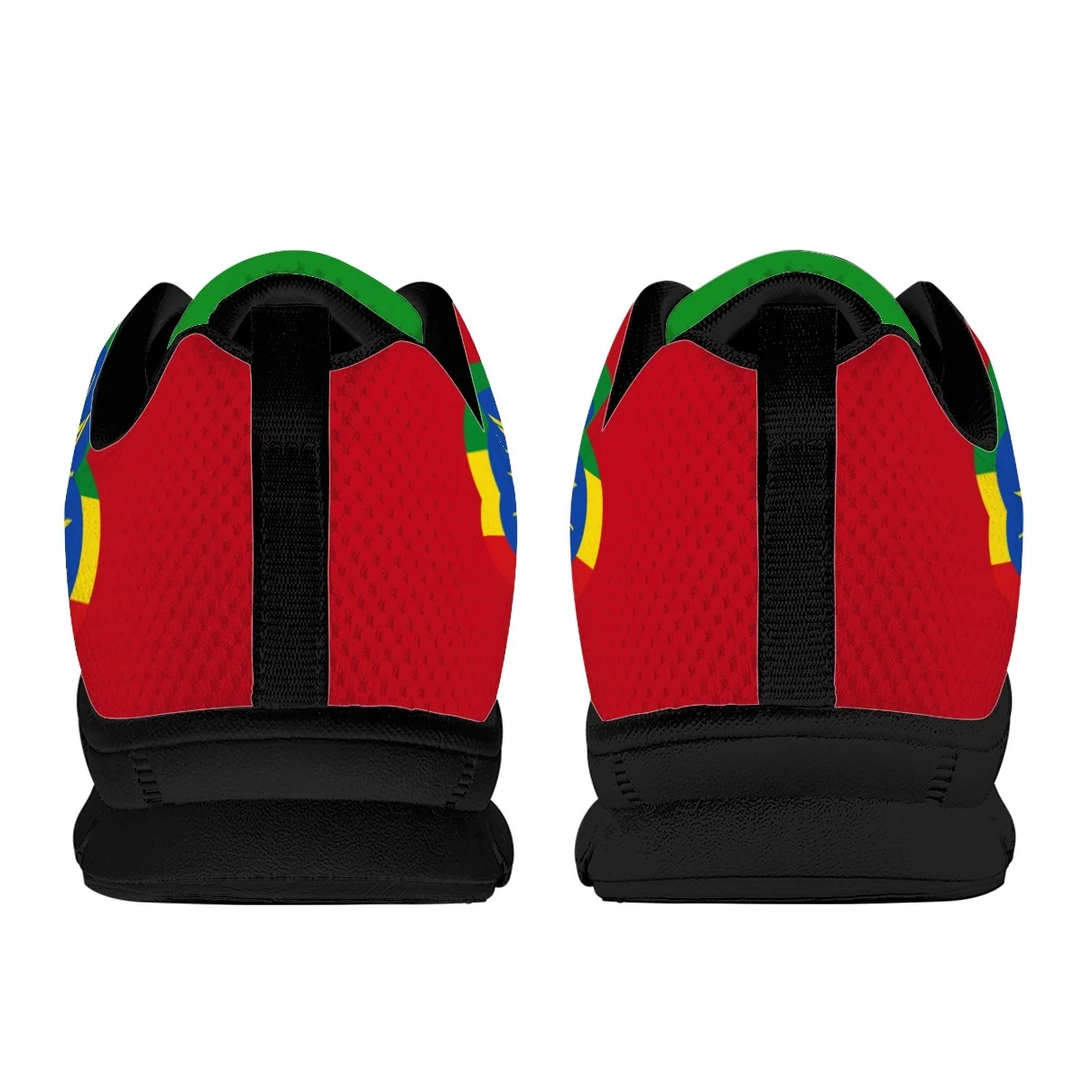 INSTANTARTS Ethiopian Flag Print Women's Lace-up Flat Shoes Autumn Comfort Sneakers Lady Lightweight Casual Walking Tennis 2023