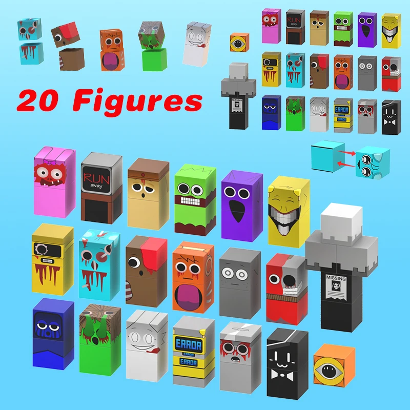 Sprunki Figures Magnetic Blocks Toys Incrediboxs Sprunki Magnet Toys STEM Sensory for Toddler Xmas Easter Birthday Gift magnetic building blocks magnetic assembly toy magnetic alphabet toys