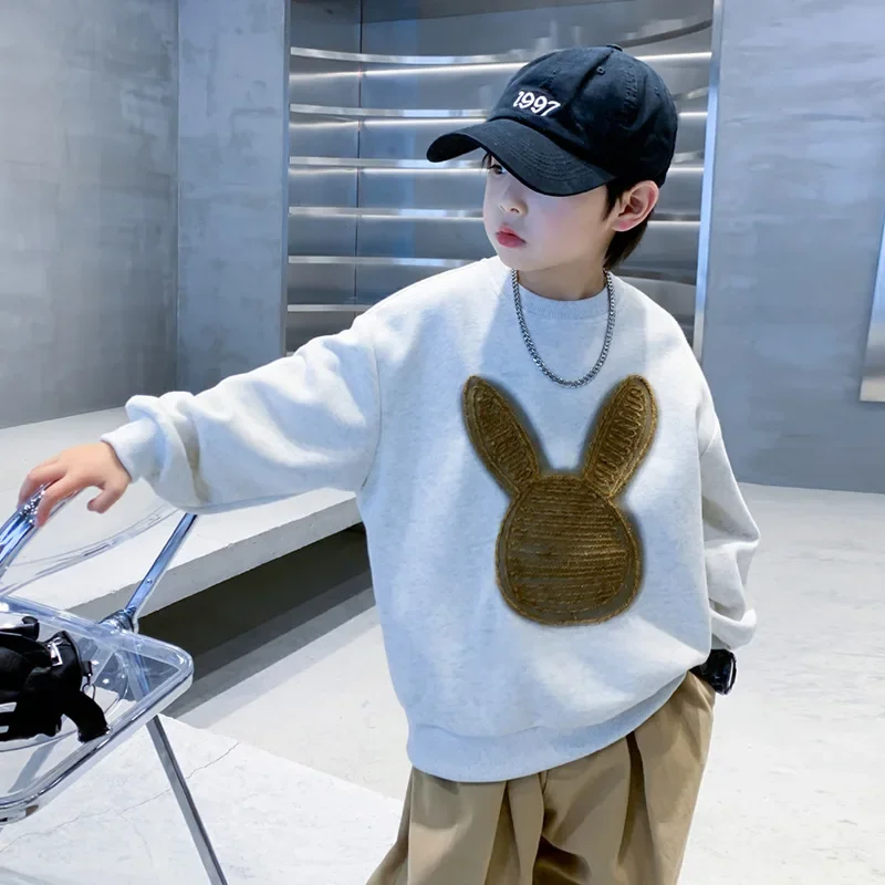 thumbnail image 1 of Autumnblack-Sudadera de conejo para niños, ropa para niños, colección de primavera y otoño, sudaderas con capucha de marca a la moda, novedad de 2023, 1 of 4