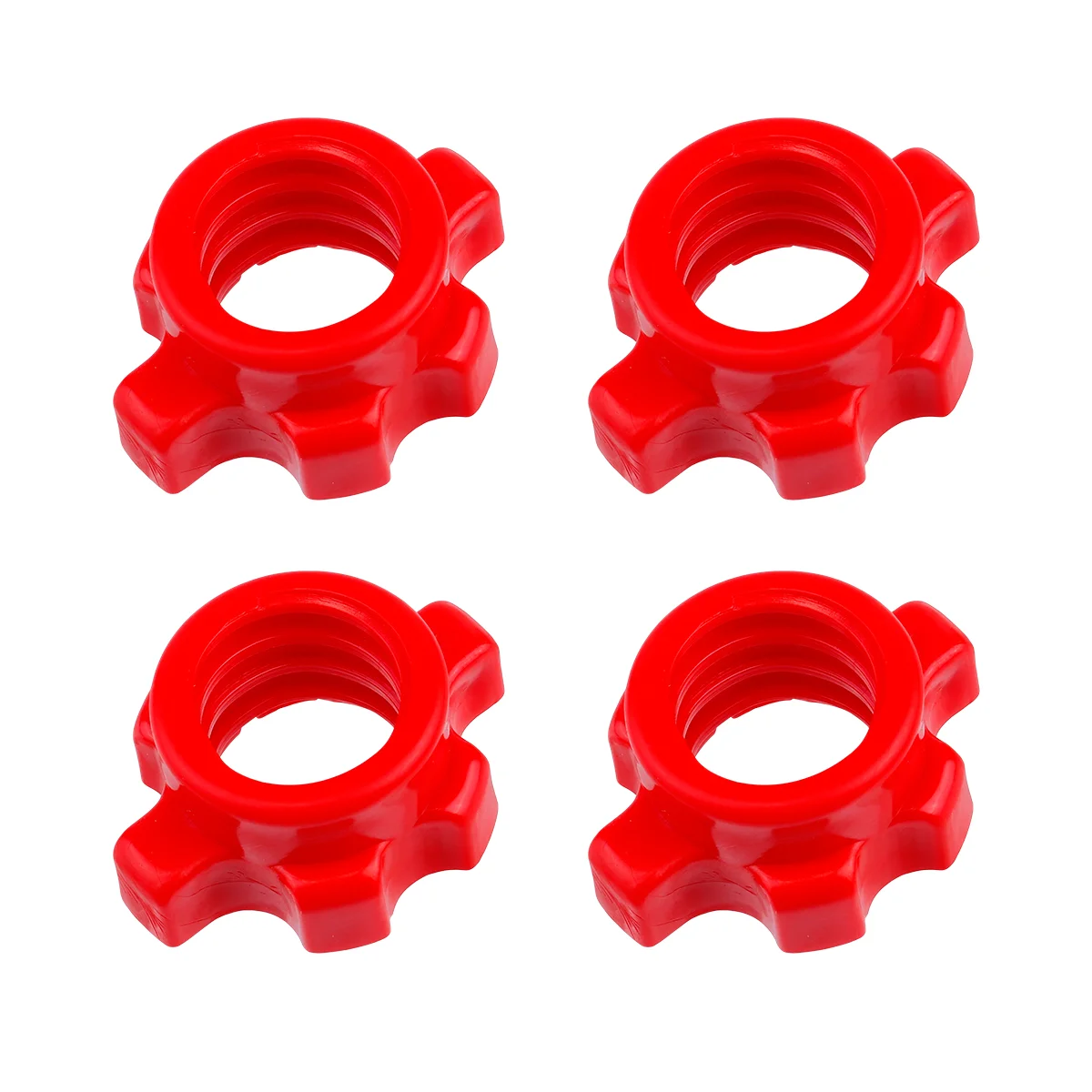 4 Pcs Dumbbell Bar Nut Barbell Fixing Accessories Home Gym Equipment Collar Exercise Handles Plate Fitness Supplies