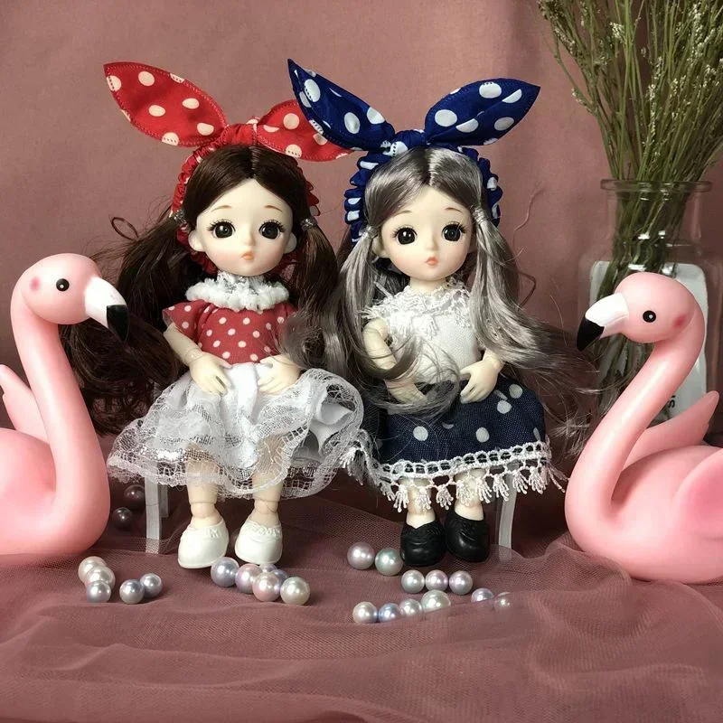 16cm Mini Fashion Doll, Girl Activity Joint Dress Up Doll Toy, Fashion Dress Up Doll Toy