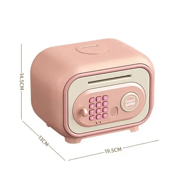 Password Lock Bank Safe Box Money Box Storage Box Children Money Boxes Safe Durable ATM Savings Box for Coins Cash 6