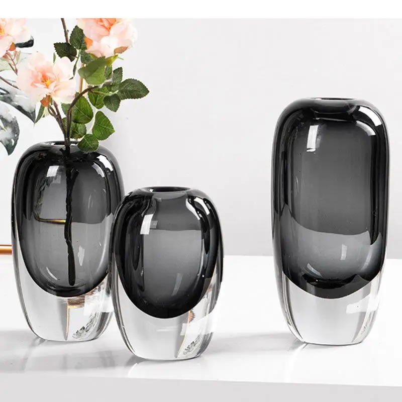 

Transparent Crystal Vase Flower Pots Decorative Flowers Arrangement Desk Decoration Hydroponics Glass Vases Modern Home Decor