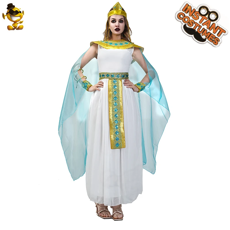 

Egyptian Queen of the Nile Cleopatra Costume Adult Cosplay Princess Clothing Women Halloween Party Egyptian Queen Outfits